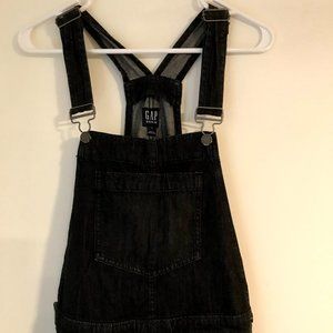 Gap black denim overalls
